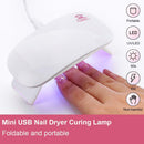 Makartt 6W LED UV Nail Dryer Curing Lamp 60S Timer USB Portable White C-01 Makartt Store
