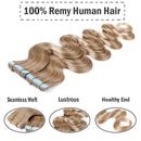 20 Inch Remy Tape in Hair Extensions Wavy Human Hair