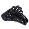 Matte Black 5 inch Large Jaw Clip Hair Claw with leaf design (Motique Accessories) Motique Accessories