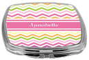 Rikki Knight Pink Chevron Name Design Compact Mirror, Annabelle, 3 Ounce Rikki Knight