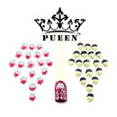 PUEEN 3D Nail Charms Wheel of 24pcs Resin & Alloy Rhinestones Nail Art Decoration Bow Flower DIY for Nails & Cell Phones-BH000348 PUEEN