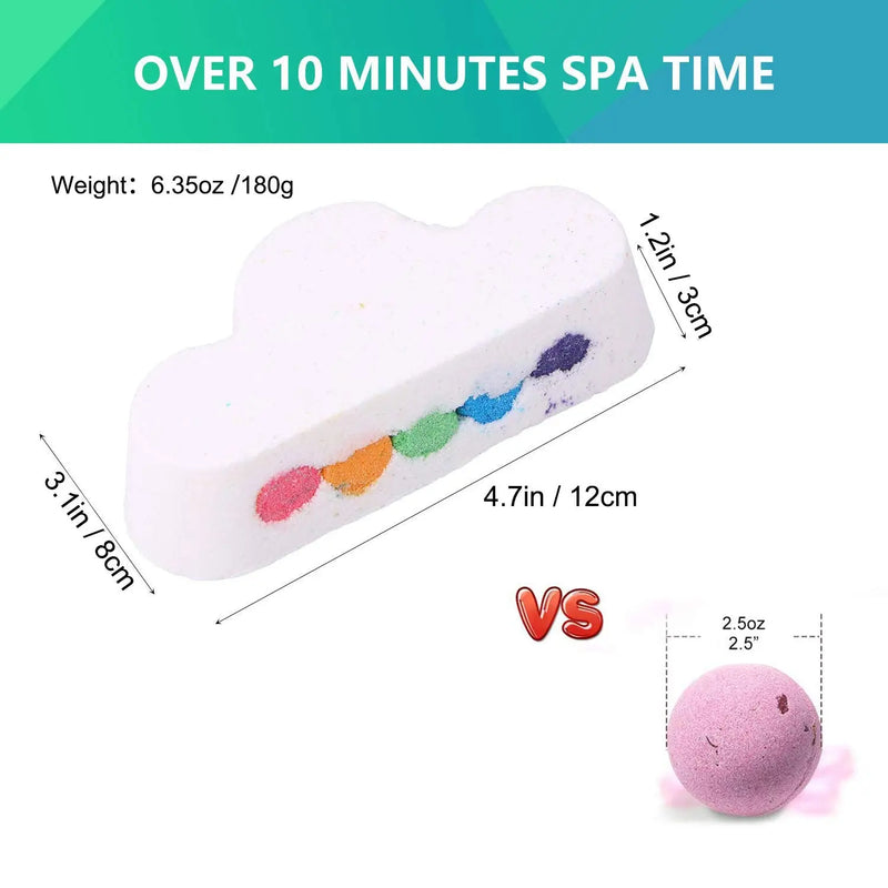 Bath Bombs for Woman - Organic Handcraft Rainbow Bubble Bath Bomb Gift Set, Rich in Mineral Oil and Plant Essence, Fizzy Spa to Moisturize Dry Skins, Perfect Bath Fizzers Christmas Gift idea Mosteck