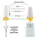 PANA Nail Carbide 5 in 1 Bit - Two Way Rotate use for Both Left and Right Handed - Fast remove Acrylic or Hard Gel - 3/32" Shank - Manicure, Nail Art, Drill Machine (Double Coarse - 2XC, Silver) PANA