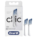 Oral-B Clic Toothbrush Replacement Brush Heads, White, 2 Count Oral-B