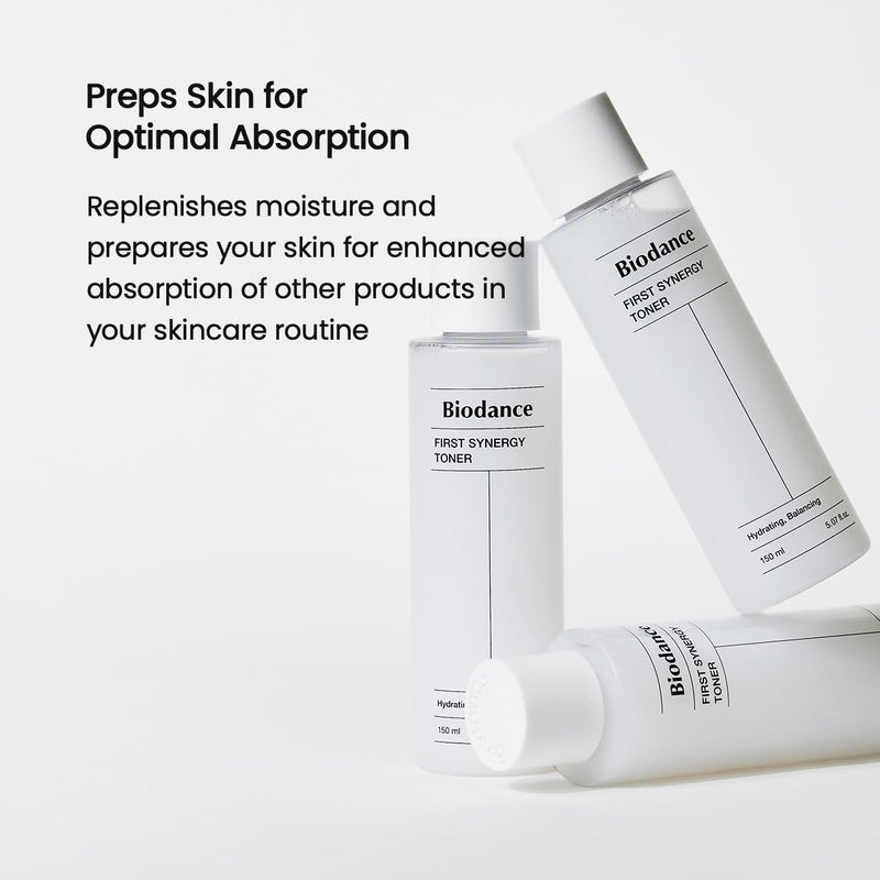 Biodance First Synergy Toner, All-in-One Toner, Moisturizing, Skin Balance, Hyaluronic Acid | 5.07 fl.oz,150ml Infinity Warehouse