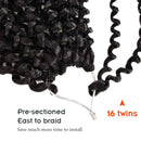 Niseyo 7 Packs Passion Twist Hair 18 Inch Ombre Water Wave Crochet Hair for Butterfly Braids Passion Twist Crochet Hair Extensions (7Packs 1B) Niseyo Store