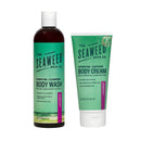 The Seaweed Bath Co. Lavender 12oz Body Wash and 6oz Body Cream, Natural Organic Bladderwrack Seaweed, Paraben Free The Seaweed Bath Co.