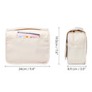 Hanging Travel Toiletry Bag Cosmetic Make up Organizer for Women and Girls Waterproof (Beige) Narwey