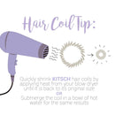 Kitsch Spiral Hair Ties, Coil Hair Ties, Phone Cord Hair Ties, Ponytail Hair Coils No Crease, Headband - 8 pcs (Blonde) Kitsch