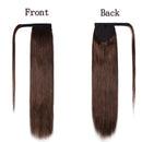 100% Human Hair Ponytail Extensions 18 Inches Wrap Around Human Hair Ponytail With Comb Clip in One Piece Pony Tail Hairpiece Long Straight Silky For Women