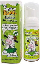 Snow Buddy Kids Bubble Toothpaste Foam with Mint Flavor, Anticavity Low Fluoride (452ppm) Foaming Toothpaste and Mouthwash for Dental Care 45ml (1.52 fl.oz) Snow Buddy