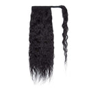 100% Human Hair Ponytail Extensions 18 Inches Wrap Around Human Hair Ponytail With Comb Clip in One Piece Pony Tail Hairpiece Long Corn Wave Curly For Black Women
