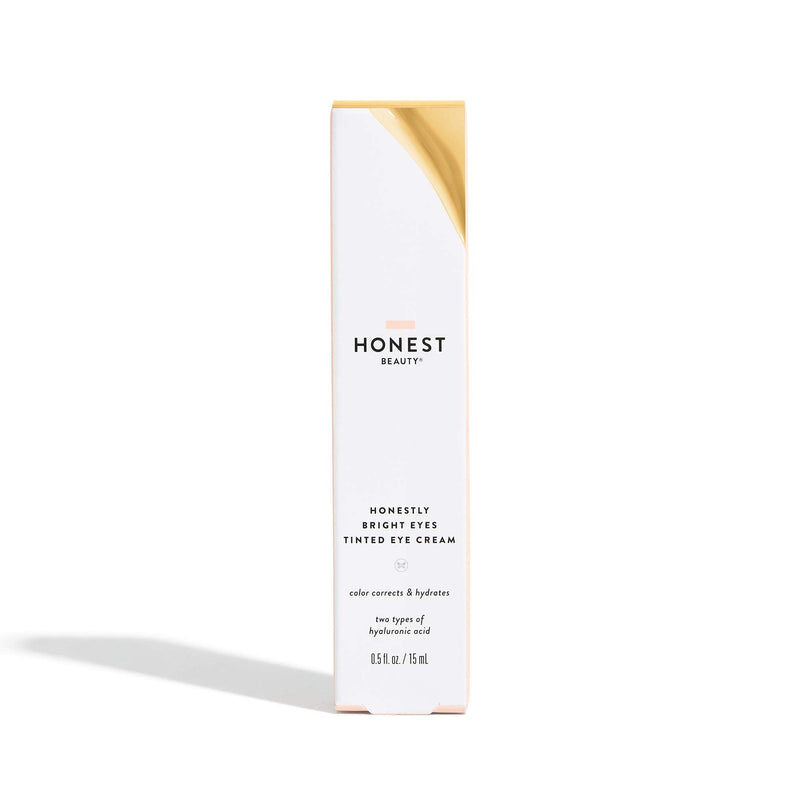 Honest Beauty Honestly Bright Eyes Tinted Eye Cream, Sandstone with Hyaluronic Acid + Squalene| EWG Certified + Dermatologist Tested & Vegan + Cruelty Free | 0.5 fl. oz. Honest Beauty