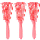 Detangling Brush for Afro America/African Hair Textured 3a to 4c Kinky Wavy/Curly/Coily/Wet/Dry/Oil/Thick/Long Hair, Knots Detangler Scalp Massage Comb Hair Detangler for Women (3 pcs, 3-Pink) A.DASHER
