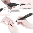 MelodySusie Electric Nail Drill Set for Acrylic Nails Gel Nails, Portable Nail Drill Machine Nail File Kit for Manicure Pedicure Dremel Polishing Shape Tools, Home Salon Use, Black MelodySusie Store