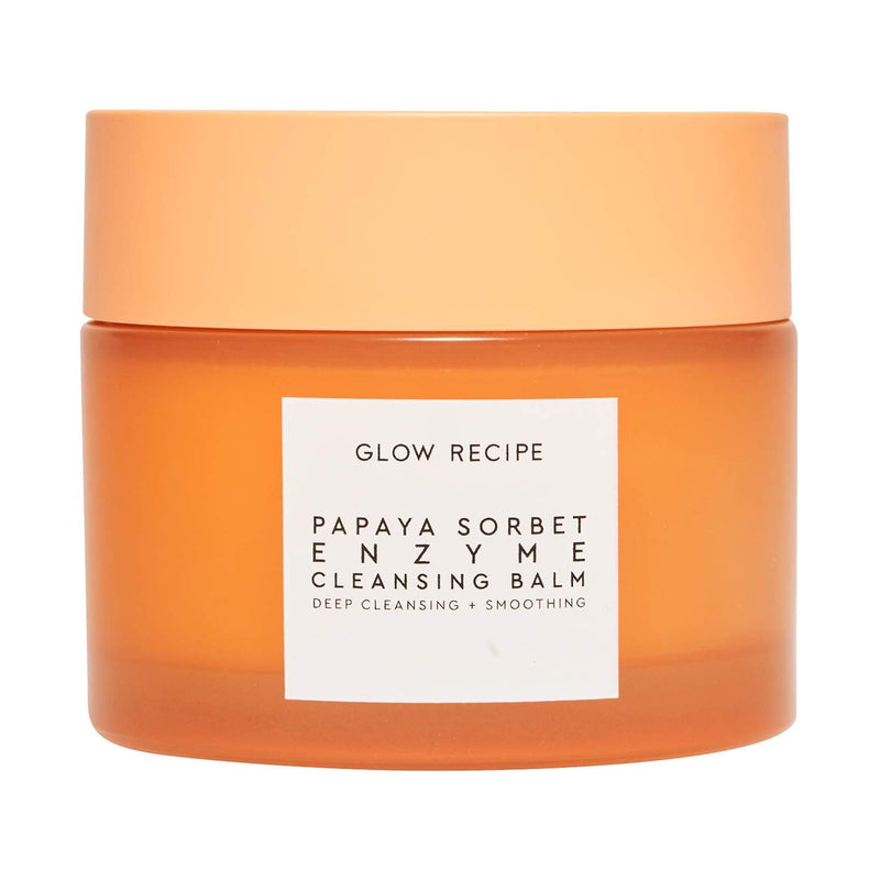 Glow Recipe Papaya Sorbet Enzyme Cleansing Balm – Deep Cleanser + Soothing Makeup Remover for Clean, Soft, Glowing Skin - Infused with Papaya Seed Oil + Blueberry Extract (100ml / 3.4 fl oz) Glow Recipe