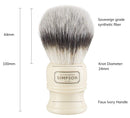 Alexander Simpson Trafalgar Synthetic Shaving Brush - Simpson Shaving Brushes - Faux Ivory Handle (T1) Simpson Shaving Brushes