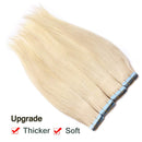 Benehair Rooted Tape in Human Hair Extensions Highlighted Platinum Blonde Seamless Skin Weft 100% Soft Long Straight Remy Hair Invisible Tape ins for Women 22inch