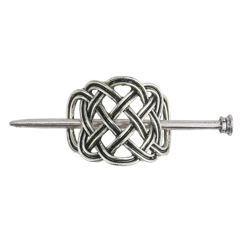 Tinsow 2 Pcs Silver Celtic Hair Slide Hairpins Hair Accessories Hair Clips, Creative Hair Barrette Minimalist Hair Claw Hair Pin Hair Accessories for Women (Style C H) Tinsow