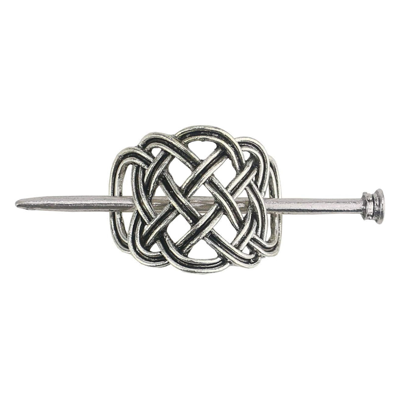 Tinsow 2 Pcs Silver Celtic Hair Slide Hairpins Hair Accessories Hair Clips, Creative Hair Barrette Minimalist Hair Claw Hair Pin Hair Accessories for Women (Style C H) Tinsow