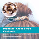 Bunzee Bands - Adjustable Length Hairbands | Cushioned No-Slip Design | Perfect for Crease free Thick Ponytails, Buns, Puffs and Updos | Patent Pending (Small, Black Marble) Bunzee Bands