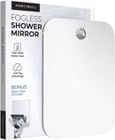 HONEYBULL Shower Mirror Fogless for Shaving - (Large 8x10in) Flat Anti Fog Mirror with Razor Holder for Shower, Mirrors, Shower Accessories, Bathroom Mirror, Bathroom Accessories, Holds Razors For Men HONEYBULL Store