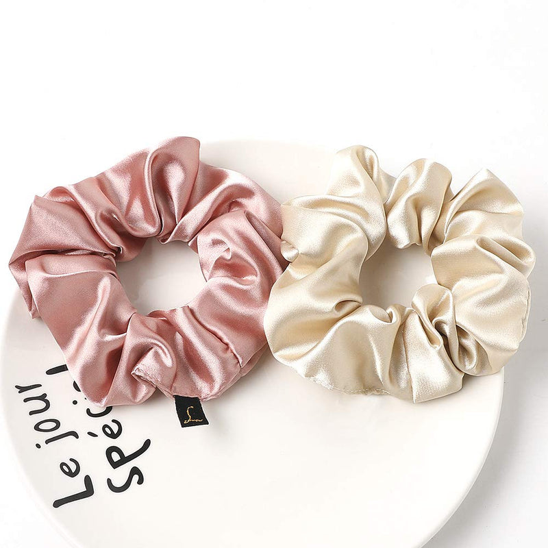 Silk Scrunchies Women Hair Ties - Ivyu Big Scrunchy Hair Bands Elastic Hair Accessories Soft Large Scrunchies For Vsco Girl Women Ivyu