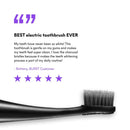 BURST Electric Toothbrush with Charcoal Sonic Toothbrush Head, Deep Clean, Fresh Breath & Healthier Smile, 3 Modes - Whitening, Sensitive, Massage, Black [Packaging May Vary] Burst