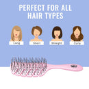 Wet Brush Go Green Hair Detangler Brush, Pale Pink, Exclusive Ultra-Soft IntelliFlex Bristles Glide Through Tangles with Ease for All Hair Types, No Split Ends and Pain-Free for Wet or Dry, 10.15" Wet Brush