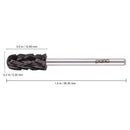 USA Pana 3/32" Safety Nail Carbide - Smooth Round Top Small Barrel Head for Electric Dremel Drill Machine (Black, Silver, Gold - 5XC to Extra Fine Grit) (5X Coarse, Small Barrel - DLC Black) PANA