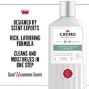 Cremo Barber Grade Silver Water & Birch 2-in-1 Shampoo & Conditioner, Lavender, 32 Fl Oz Cremo Store