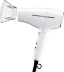 Conair Hair Dryer, Worldwide Travel Hair Dryer with Smart Voltage Technology and Folding Handle, Includes Diffuser and Concentrator, Purple Infinity Warehouse