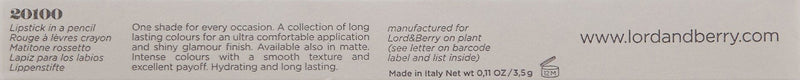 Lord & Berry 20100 Matte Crayon Lipstick, Moisturizing Jumbo Lip Stick Enriched With Vitamin E martinandmark.com