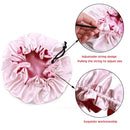 Sent Hair Kids Satin Bonnet Sleeping Cap Adjustable Sleep Bonnet with Drawstring Reversible Night Caps for Kids Child Baby Toddler Sleep Cap Double Layer (Light Pink/Pink) sent hair