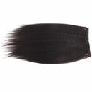 Sassina Kinkys Straight Clip in Hair Extensions Human Hair Double Wefts Unprocessed Virgin Hair Full Head Thick 7 Pieces with 17 Clips 120 Grams 14 inch Sassina Store