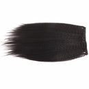 Sassina Kinkys Straight Clip in Hair Extensions Human Hair Double Wefts Unprocessed Virgin Hair Full Head Thick 7 Pieces with 17 Clips 120 Grams 14 inch Sassina Store