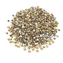 LolliBeads Resin Crystal Round Nail Art Mixed Flat Backs Acrylic Rhinestones Gems, Size 2 mm, Color Antiqued Gold (2000Pcs) LolliBeads