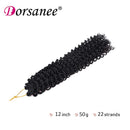 Dorsanee Passion Twist Hair Water Wave Crochet Braids for Passion Twist Crochet Hair Passion Twist Braiding Hair Hair Extensions (6Packs, 12Inch, 1