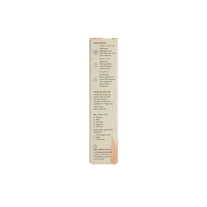 Honest Beauty Honestly Bright Eyes Tinted Eye Cream, Terracotta with Hyaluronic Acid + Squalene | EWG Certified + Dermatologist Tested & Vegan + Cruelty Free | 0.5 fl. oz. Honest Beauty