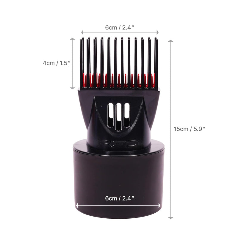 Red by Kiss Universal Detangling Blow Dryer Hair Styling Pik – Compatible with all Hair Dryers Infinity Warehouse