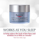 Eucerin Q10 Anti-Wrinkle Face Night Cream - Fragrance Free, Pro-Retinol, Moisturizes for Softer Smoother Skin as You Sleep- 1.7 Ounce (Pack of 1) Eucerin Store