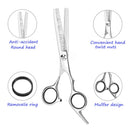 ESSOY Professional Thinning Shears Hair Cutting Teeth Scissors(6.5-Inches),Stainless Steel Haircut Scissor with Fine Adjustment Screw for Home Salon,Barber Hairdressing Scissor for Women Men Kids Essoy