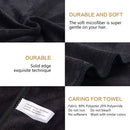 Sunland Microfiber Hair Towel Wrap for Women Super Absorbent Quick Dry Magic Hair Turban for Drying Long Hair Soft and Large 24 inch X 43 inch Black SUNLAND