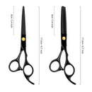 Professional Home Hair Cutting Kit - Quality Home Haircutting Scissors Barber/Salon/Home Thinning Shears Kit with Comb and Case Black Cape for Men and Women HIMART