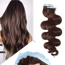 Hairro Tape in Hair Extensions Human Hair 18 Inch Long Body Wave