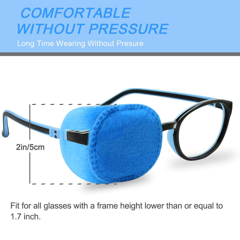 4 Pack Eye Patches for Kids Girls Boys, Right & Left Eye Patch for Glasses, Lazy Eye Patch for Children Treating Lazy Eye Amblyopia Strabismus and After Surgery… (Blue) (Blue) martinandmark.com