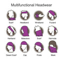 Headwear Head Wrap Sport Headband Sweatband Mask Neck Warmer for Cycling, Fishing, Running, Outdoor Head Scarf UV Resistence Elastic Seamless 12 in 1 Magic Scarf Multifunctional hair band 6pcs MAKERSLAND