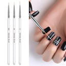 Tinsow 3pcs Professional Nail Art Brush Set Liner Pens Striping Brushes for Short Strokes, Details, Blending, Elongated Lines etc Tinsow