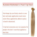 100 Strands Pre Bonded Remy Human Hair U Tip Hair Extensions Nail Tip Italian Keratin Fushion Hairpiece Long Straight Silky For Women