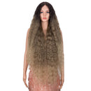 Style Icon 41" Lace Front Wigs Long Wavy Synthetic Wigs with Baby Hair Half Hand Tied 130% Density Wigs (41", TAT4/10/16A) Style Icon Store